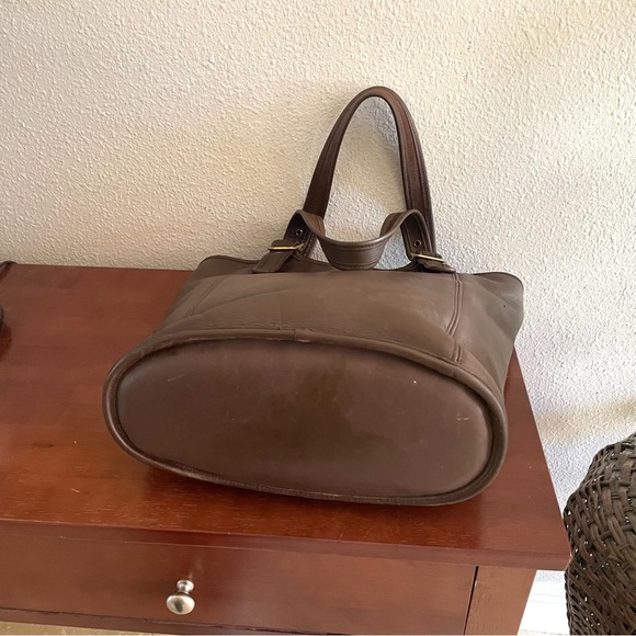 Coach 9090 large legacy tote bag chocolate brown leather - Picture 3 of 8